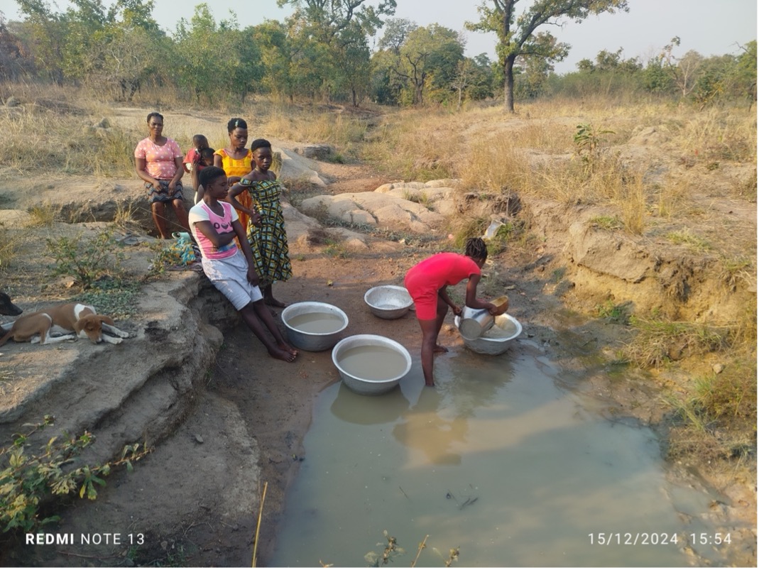 The shallow, contaminated pool that the community of Kore currently relies on