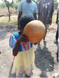 Community members using the new borehole
