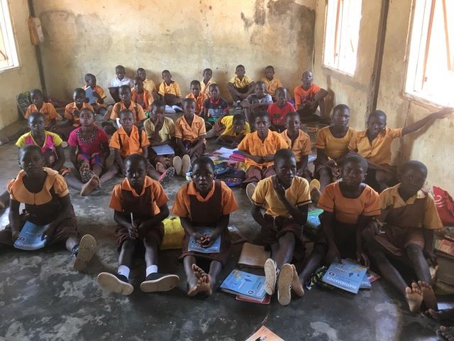 Children sat on floor